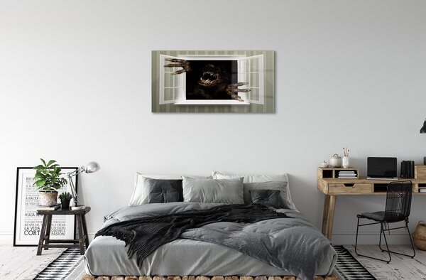 Obraz na skle Okno hrozná forma 100x50 cm 2 Prívesky