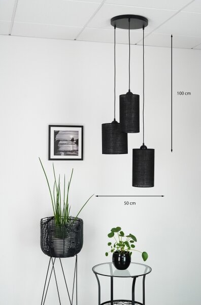 Brilagi - Luster na lanku TUBES 3xE27/15W/230V čierna