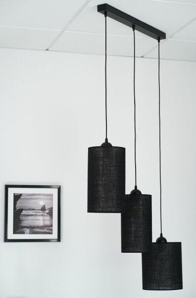 Brilagi - Luster na lanku TUBES 3xE27/15W/230V čierna