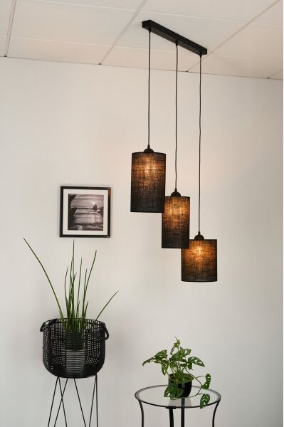 Brilagi - Luster na lanku TUBES 3xE27/15W/230V čierna