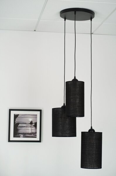 Brilagi - Luster na lanku TUBES 3xE27/15W/230V čierna