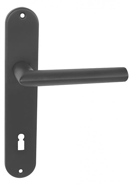 Dverové kovanie MP Nevada - S (BS - Čierna matná), kľučka-kľučka, Otvor pre obyčajný kľúč BB, MP BS (čierna mat), 90 mm