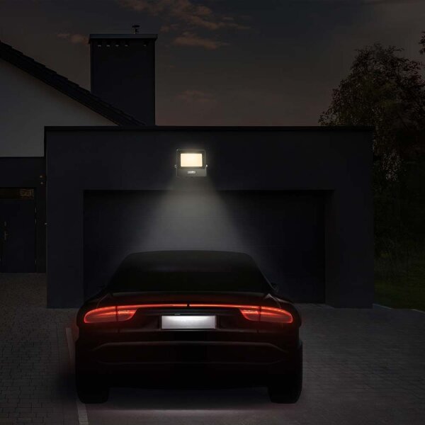 LED Reflektor so senzorom LED/50W/230V 6500K IP65 čierna