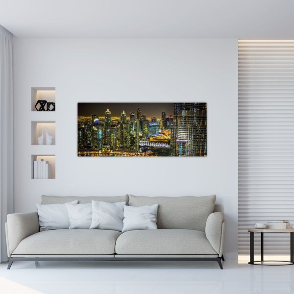 Obraz nočného mesta (120x50 cm)
