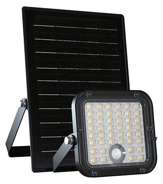LED stmievateľný solárny reflektor so senzorom LED/10W/3,7V 4000/6000K IP65 + DO