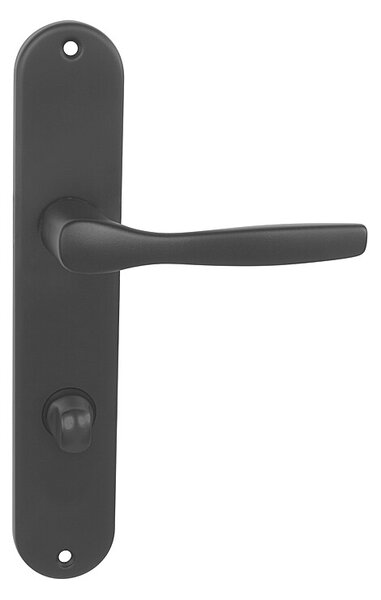Dverové kovanie MP BA - LUXOR - S (BS - Čierna matná), kľučka-kľučka, Otvor pre obyčajný kľúč BB, MP Čierna, 72 mm