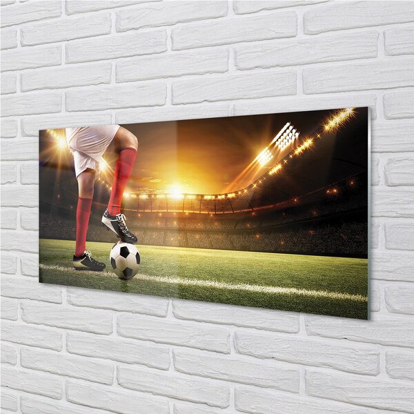 Obraz na skle Futbalovom štadióne nohy 100x50 cm 2 Prívesky