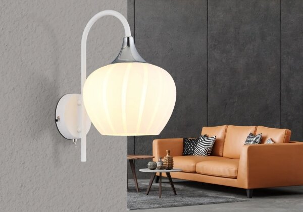 Globo 15548WW - Nástenná lampa MAXY 1xE27/40W/230V biela