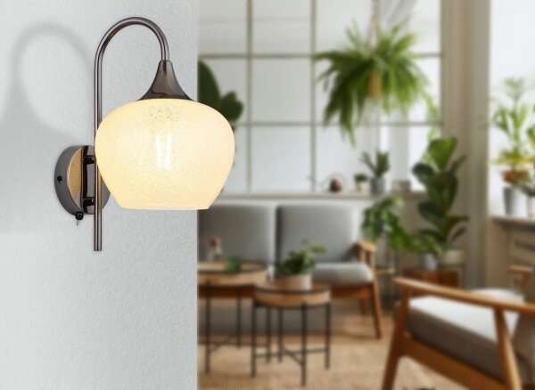 Globo 15548WK - Nástenná lampa MAXY 1xE27/40W/230V biela/antracit