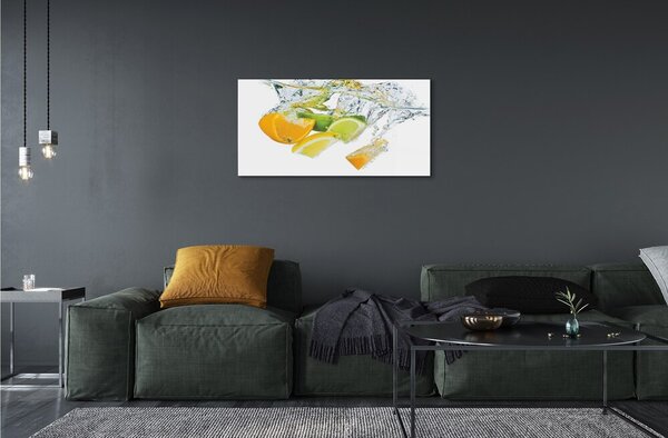 Obraz na skle voda citrus 100x50 cm 2 Prívesky