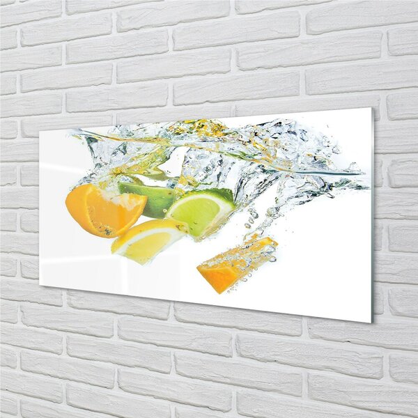 Obraz na skle voda citrus 100x50 cm 2 Prívesky