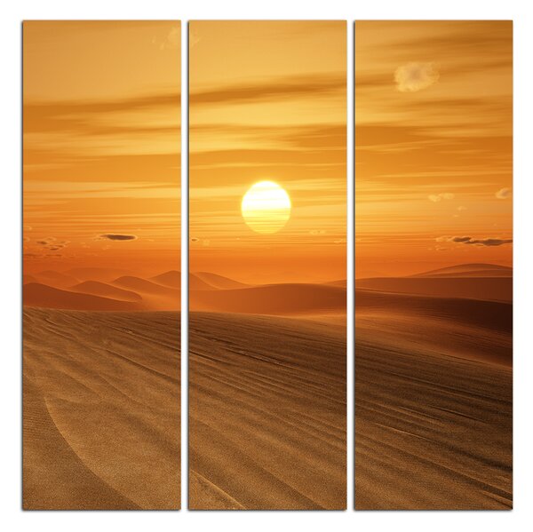 Obraz na plátne - Púštny západ slnka - štvorec 3917B (75x75 cm)
