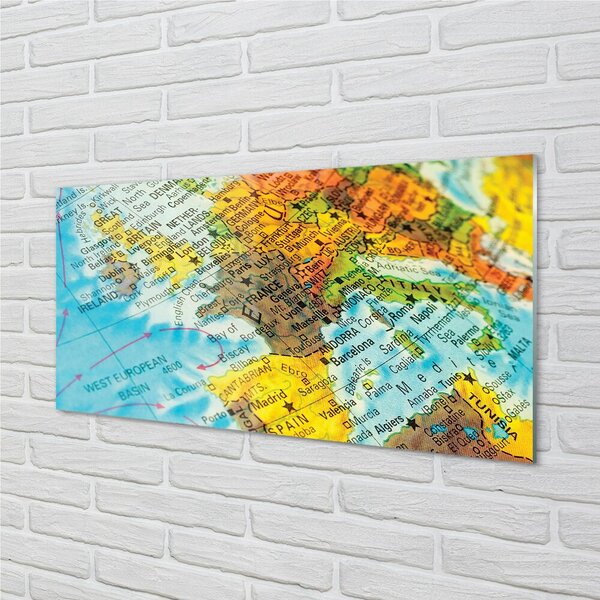 Sklenený obraz zemegule mapa 100x50 cm 2 Prívesky