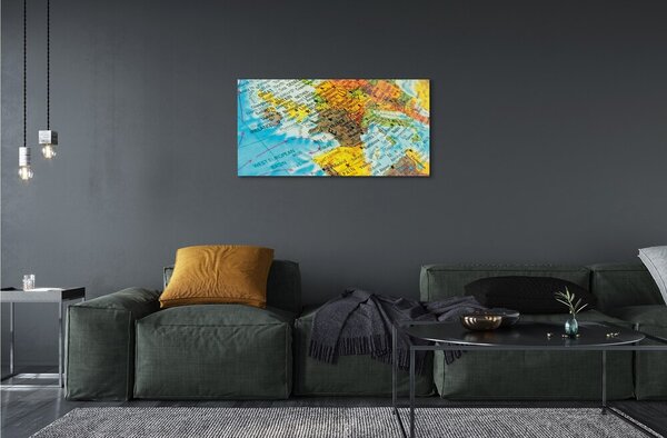 Sklenený obraz zemegule mapa 100x50 cm 2 Prívesky