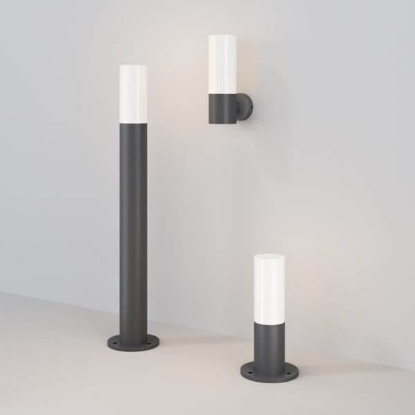 Maytoni O418FL-01GR1 - Vonkajšia lampa WILLIS 1xE27/60W/230V 80 cm IP54 antracit