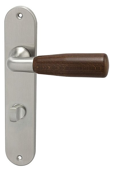 Dverové kovanie HOLAR WSS 01, štítové (mahagon), kľučka-kľučka, Otvor pre obyčajný kľúč BB, HOLAR matný satin, 72 mm