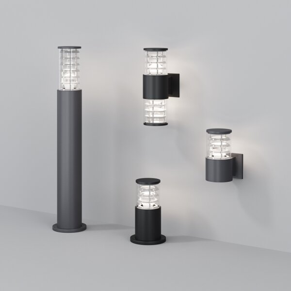 Maytoni O576WL-02GR - Vonkajšie nástenné svietidlo BRONX 2xE27/60W/230V IP54 antr