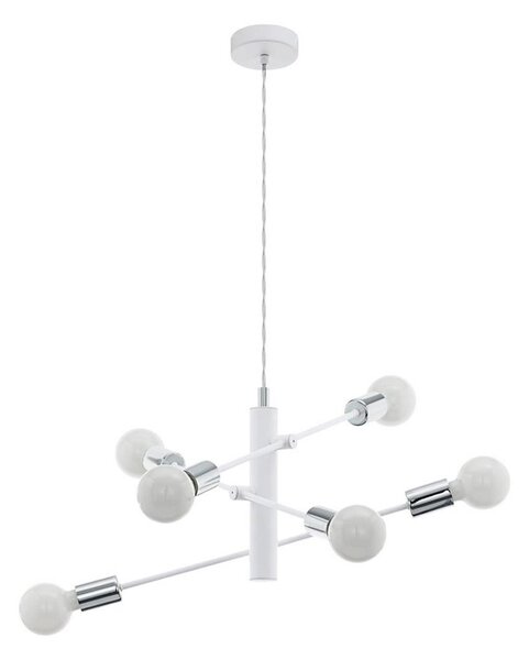 Eglo 98016 - Luster na lanku GRADOLI 6xE27/60W/230V biela