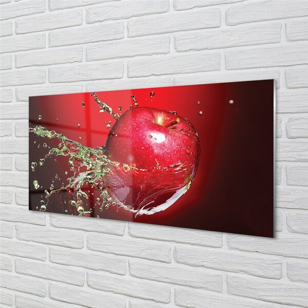 Obraz na skle jablko kvapky 100x50 cm 2 Prívesky