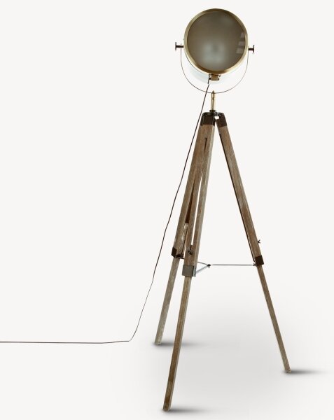 Atmosphera - Stojacia lampa EBOR 1xE27/25W/230V borovica/mosadz