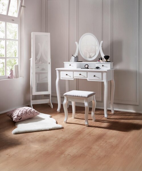 TOALETNÝ STOLÍK, biela, 97/40/142 cm Ambia Home - Toaletné stolíky