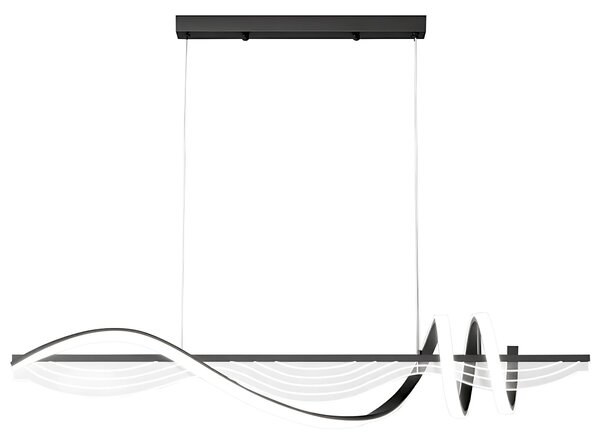 Toolight Toolight, závesné LED svietidlo 100 cm, 3000K, LHJ041-CP, čierna, OSW-50019
