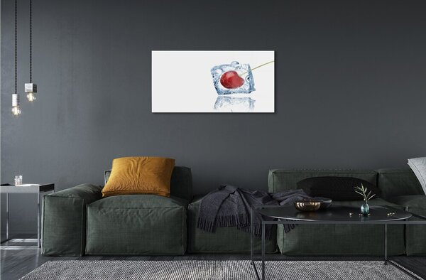 Obraz na skle Kocka ľadu cherry 100x50 cm 2 Prívesky