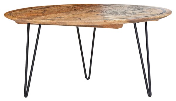 KONFERENČNÝ STOLÍK, hnedá, drevo, 90/90/44 cm Landscape - Stolíky do obývačky