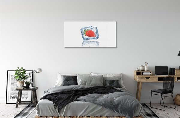 Obraz na skle jahodová kocka 100x50 cm 2 Prívesky