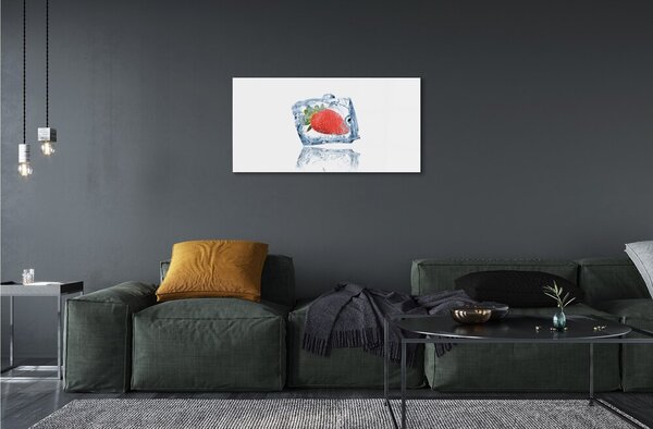 Obraz na skle jahodová kocka 100x50 cm 2 Prívesky