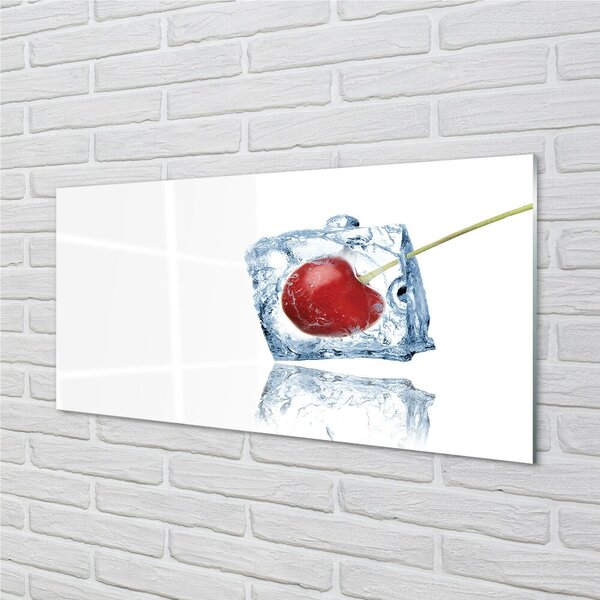 Obraz na skle Kocka ľadu cherry 100x50 cm 2 Prívesky