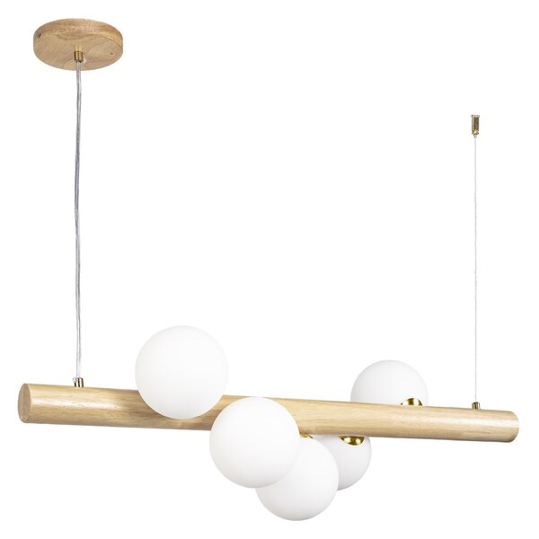 Toolight Toolight, závesné stropné svietidlo 80cm, 5xG9, APP1906-5CP, hnedá, OSW-66579