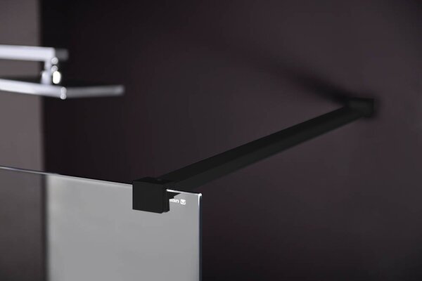 Polysan Polysan, MODULAR SHOWER BLACK stena na inštaláciu na múr, jednodielna, 800 mm, MS1-80B