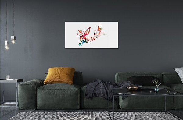 Obraz na skle Farebné motýle poznámky 100x50 cm 2 Prívesky