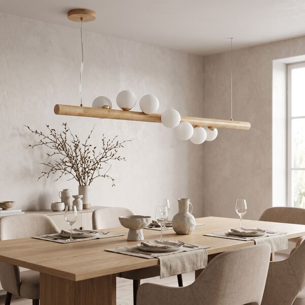 Toolight Toolight, závesné stropné svietidlo 120cm, 7xG9, APP1907-7CP, hnedá, OSW-66580