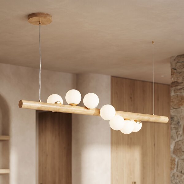 Toolight Toolight, závesné stropné svietidlo 120cm, 7xG9, APP1907-7CP, hnedá, OSW-66580