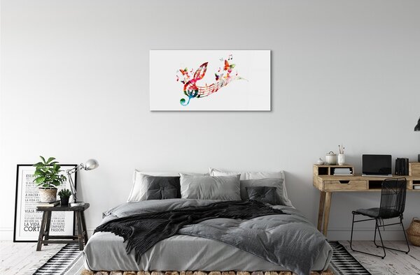 Obraz na skle Farebné motýle poznámky 100x50 cm 2 Prívesky