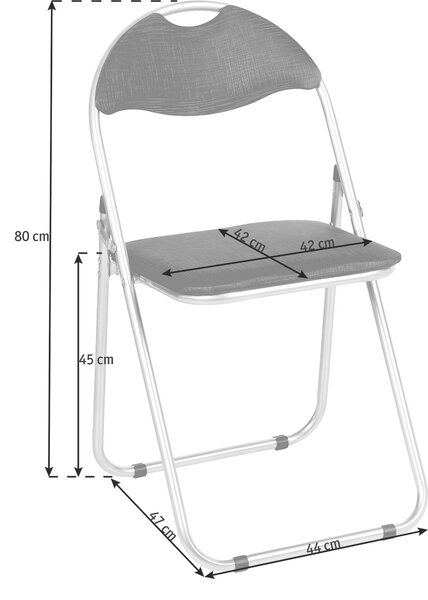 SKLADACIA STOLIČKA, čierna, hliníková Carryhome - Stoličky
