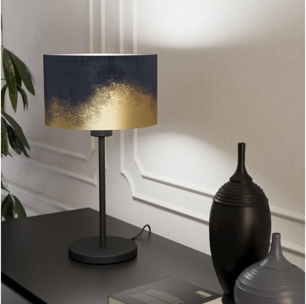 Eglo 39975 - Stolná lampa CASUARITA 1xE27/40W/230V modrá/zlatá