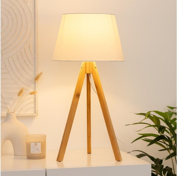 Atmosphera - Stolná lampa BAHI 1xE14/40W/230V bambus