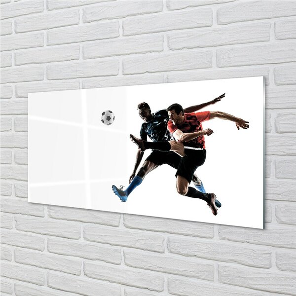 Obraz na skle muži futbal 100x50 cm 2 Prívesky