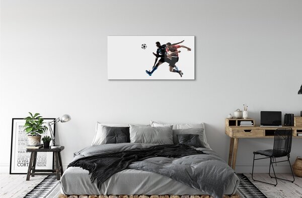 Obraz na skle muži futbal 100x50 cm 2 Prívesky