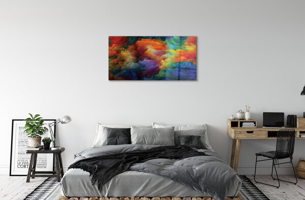 Sklenený obraz 3d farebné fraktály 100x50 cm 2 Prívesky