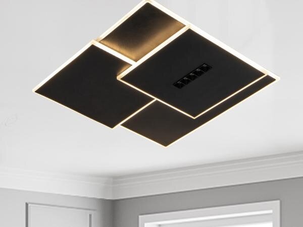 LED Stmievateľné stropné svietidlo LED/95W/230V 3000-6500K čierna +diaľkové ovládanie