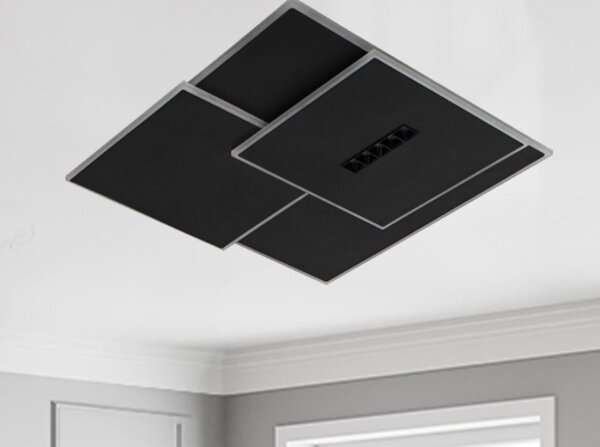 LED Stmievateľné stropné svietidlo LED/95W/230V 3000-6500K čierna +diaľkové ovládanie