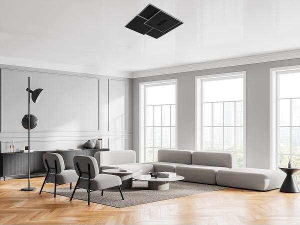 LED Stmievateľné stropné svietidlo LED/95W/230V 3000-6500K čierna +diaľkové ovládanie