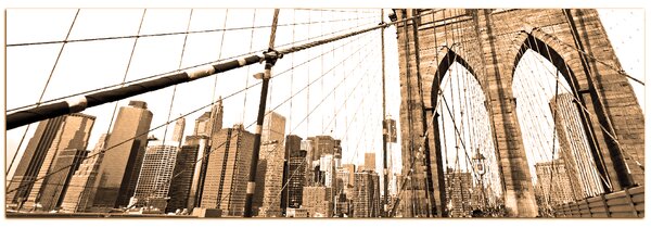 Obraz na plátne - Manhattan Bridge - panoráma 5925FA (105x35 cm)