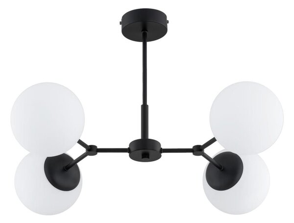 Luster na tyči FOTON 4xE14/10W/230V čierna