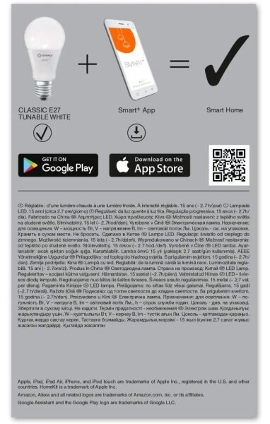 LED Stmievateľná žiarovka SMART+ E27/9,5W/230V 2700K-6500K - Ledvance
