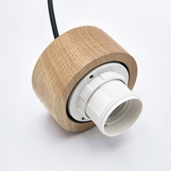Luster na lanku HARMONY 1xE27/15W/230V pr. 30 cm biela/dub